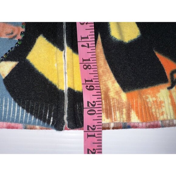CUSTO Barcelona Beads Barbie inspired zip wool blend Knit Cardigan sweater Sm - Picture 11 of 15